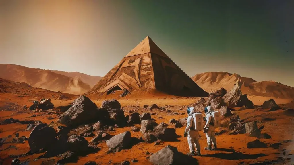 Pyramid on Mars (AI Art)